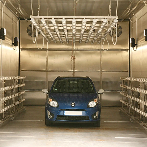 Customized solar simulation test chambers